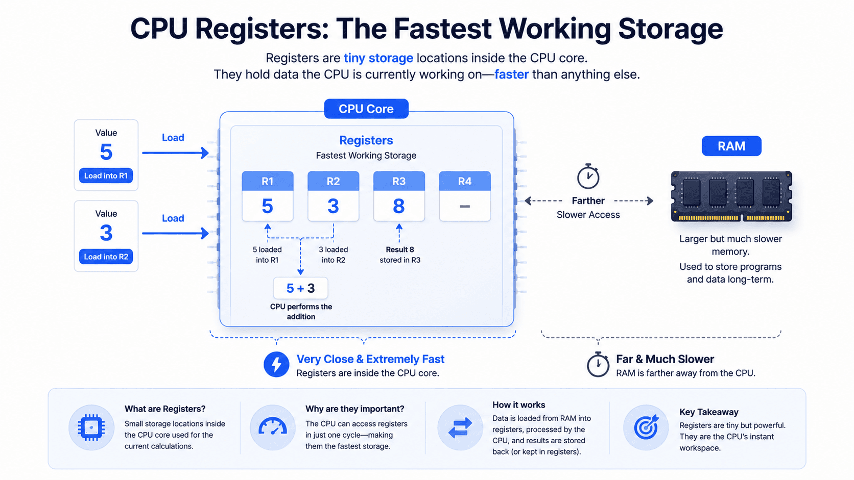 Registers Are Usually Core-Local